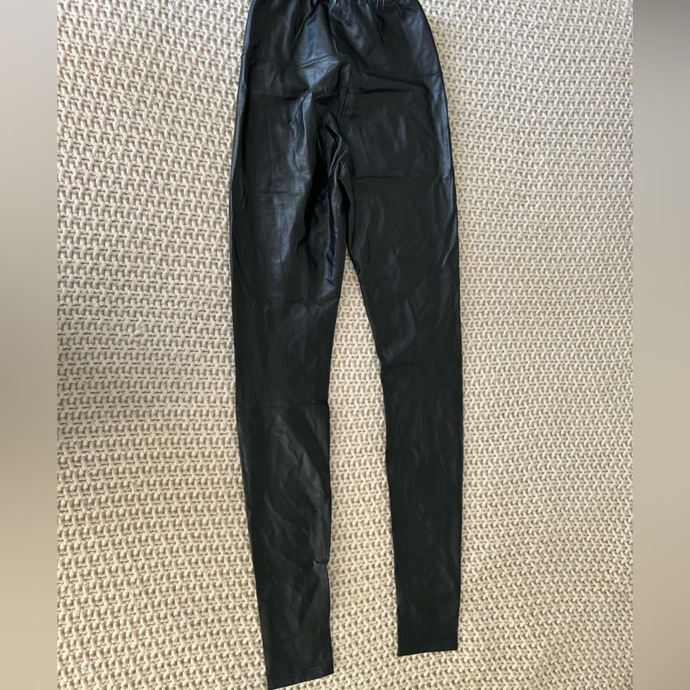Aritzia Black Faux Leather Leggings with High Waist - Picture 4 of 4